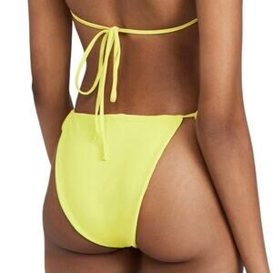 GOOD AMERICAN Women’s Tiny Ties String Bikini‎ Bottom in lemon lime-Size 2/US M